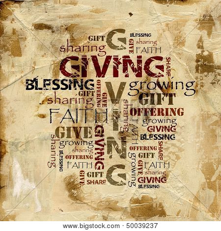 Poster: Giving Offering Blessing Background
