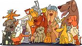 foto of dog  - Illustration of Huge group of cats and dogs - JPG 