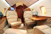 stock photo of interior  - Interior of a luxurious jet airplane  - JPG 