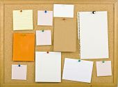 foto of board  - Cork bulletin board with notes - JPG 