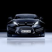 image of sports  - Black sports car - JPG 