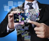 picture of communication  - Touch screen mobile phone - JPG 