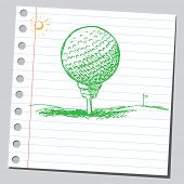 foto of golf  - Scribble golf ball - JPG 