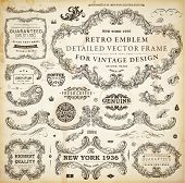 stock photo of money  - Vector set of calligraphic design elements - JPG 