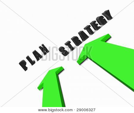 Picture or Photo of Image of two colour arrows with bussiness words