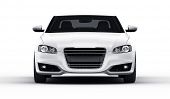 picture of transportation  - 3d rendering of a brandless generic white car of my own design in a studio environemnt - JPG 