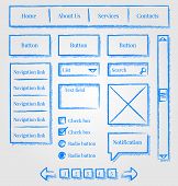image of wireframe  - Website wireframes template design sketch style kit - JPG 