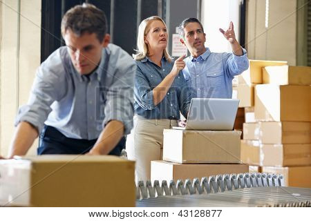 Picture or Photo of Workers In Distribution Warehouse