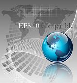 picture of globe  - 3d business abstract background  - JPG 