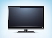 picture of black  - Widescreen HDTV Monitor in Vector format - JPG 