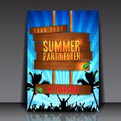 pic of holidays  - Blue Summer Party Flyer Design  - JPG 