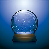 image of globe  - Empty Christmas snow globe - JPG 
