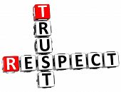 picture of respect  - 3D Respect Trust Crossword on white background - JPG 