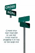 stock photo of road sign  - Street signs with a clipping path for simple removal and manipulation - JPG 
