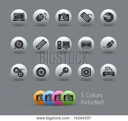 Picture or Photo of Computer & Devices // Pearly Series -------It includes 5 color versions for each icon in different layers ---------