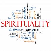 picture of religion  - Spirituality Word Cloud Concept with great terms such as religion light prayer soul and more - JPG 