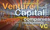 picture of venture  - Background concept wordcloud illustration of venture capital glowing light - JPG 