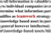 stock photo of business concept  - a conceptual image with the focus on the word teamwork - JPG 
