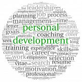 image of develop  - Personal development concept in word tag cloud on white - JPG 