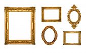 stock photo of puzzle  - Vintage gold ornate frames - JPG 
