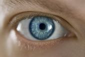 foto of close-up  - Mans blue eye close up - JPG 