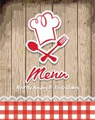 picture of illustration  - illustration of vintage retro frame with restaurant menu design - JPG 