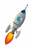 image of art  - Clip art rocket isolated on white background - JPG 