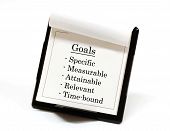 picture of goal  - Smart goals listed on a desktop calendar - JPG 