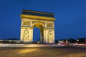 image of france  - Arc de triomphe Charles de Gaulle square Paris Ile de France France - JPG 