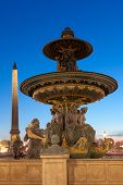 foto of france  - Fountain in the concorde square Paris Ile de France France - JPG 