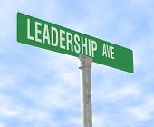 stock photo of leadership  - A street sign with a  - JPG 