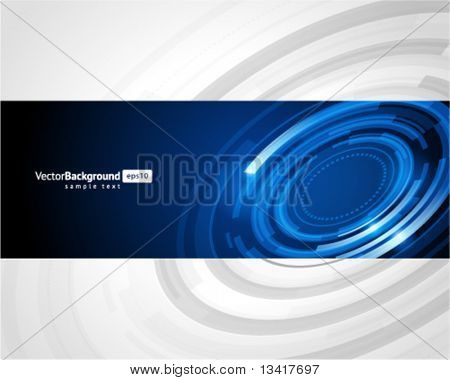 Picture or Photo of Abstract retro technology circles vector background