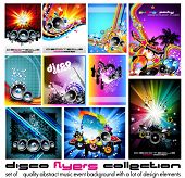 picture of disk  - 10 Abstract Music Background for Discoteque Flyer with a lot of desgin elementes  - JPG 
