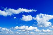 stock photo of blue sky  - The white clouds on blue sky - JPG 