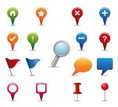 stock photo of internet  - GPS Icon set - JPG 