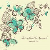 picture of art  - Retro floral background - JPG 