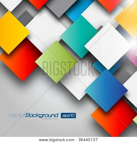 Picture or Photo of Colorful Square blank background - Vector Design Concept