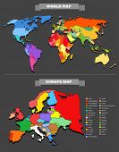 stock photo of map  - World map template - JPG 