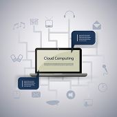 stock photo of workstation  - Cloud computing concept - JPG 