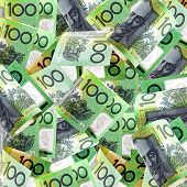 pic of money  - Background of Australian one hundred dollar bills - JPG 