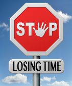 picture of time  - stop losing or wasting time for action - JPG 