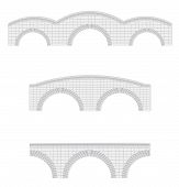 stock photo of bridge  - stone bridges vector illustration  - JPG 