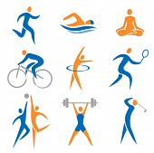 stock photo of fitness  - Set of sport - JPG 