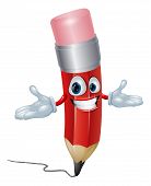 picture of cartoon  - Illustration of a happy fun pencil cartoon character drawing and smiling - JPG 