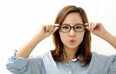 stock photo of beauty  - Portrait of a young asian beautiful businesswoman - JPG 