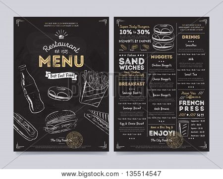 Poster: Chalkboard menu design