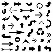 stock photo of black  - lots of black arrows - JPG 