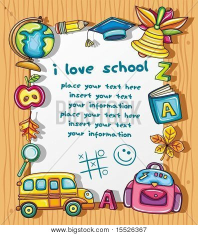 Interior Design School Online on Picture Or Photo Of Cute Grunge Frame With Colorful School Icons