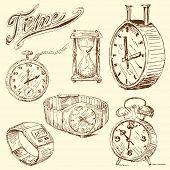 picture of watch  - clocks and watches doodles - JPG 