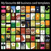 foto of business  - 60 Colorful Vertical Business Cards - JPG 